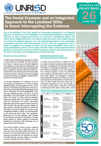 The Social Economy and an Integrated Approach to the Localized SDGs in Seoul: Interrogating the Evidence